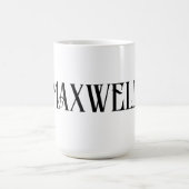 Schwarz kühne moderne Typografie Vorname Kaffeetasse (Mittel)