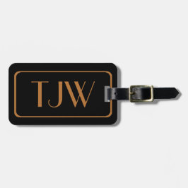 Schwarz-Kupfer-Farbmarken Gepäckanhänger