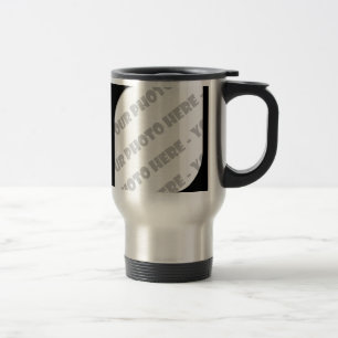 Schwarz-Kurven-Foto-Reise-Tasse - schaffen Sie Reisebecher