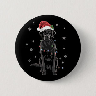 Schwarz Lab Labrador Weihnachtsbaum Licht Pyjama H Button