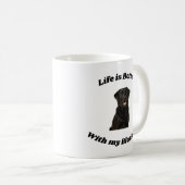 Schwarz Lab Retriever Tasse Geschenk (VorderseiteRechts)