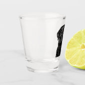 Schwarz Lab Shotglas Schnapsglas (Links)