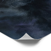 Schwarz Labrador Retriever Aquarell Poster (Ecke)