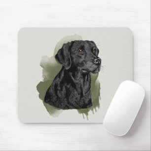 Schwarz Labrador Retriever Wasserfarben Hund auf G Mousepad