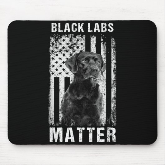 Schwarz Labs Labrador Retriever Mousepad (Vorne)