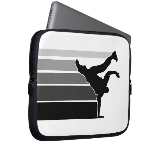 Schwarz-Laptophülse BBOY Steigung graue Laptopschutzhülle (Vorne Rechts)