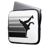 Schwarz-Laptophülse BBOY Steigung graue Laptopschutzhülle (Vorderseite Links)