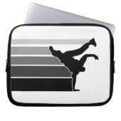 Schwarz-Laptophülse BBOY Steigung graue Laptopschutzhülle (Vorderseite)