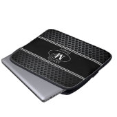 schwarz laptopschutzhülle (Vorne Knopf)