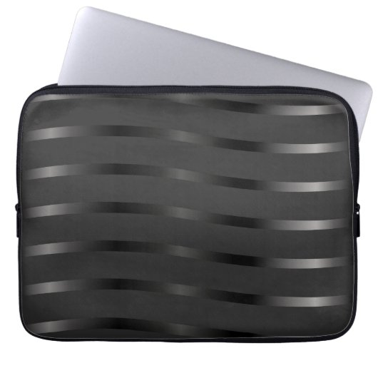 Schwarz Laptopschutzhülle (Vorderseite)