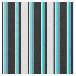 Schwarz, Lavendel, Cyan und Schiefergrau Stoff