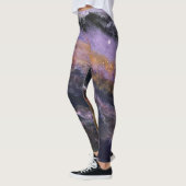 Schwarz-, Lavendel-u. Pfirsich-Leggings - "Galaxie Leggings (Links)