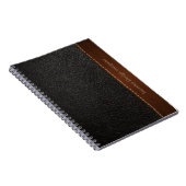 Schwarz-Leder-Look Notizblock (Rechte Seite)