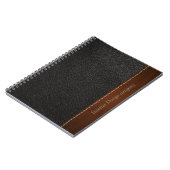 Schwarz-Leder-Look Notizblock (Linke Seite)