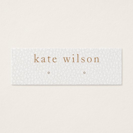 Schwarz-Leder-Ohrsteckerkarte (Vorderseite)