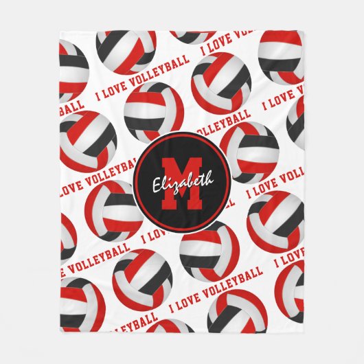 Schwarz-Leichtathletik-Zimmer-Dekoration I Liebe V Fleecedecke (Vorderseite)