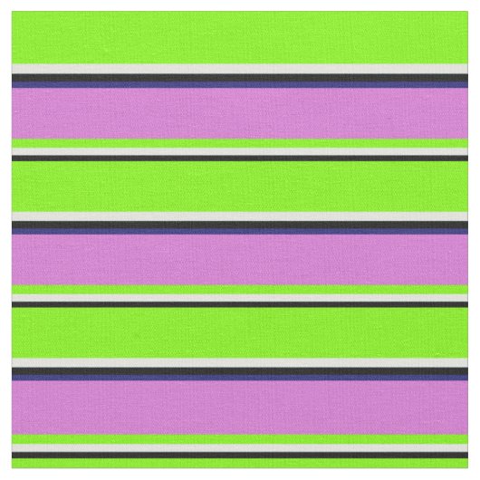 Schwarz, leichter Cyan, Grün, Orchid & Midnight Bl Stoff (Nahaufnahme)