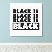 Schwarz Leinwanddruck (Insitu (Holzboden))