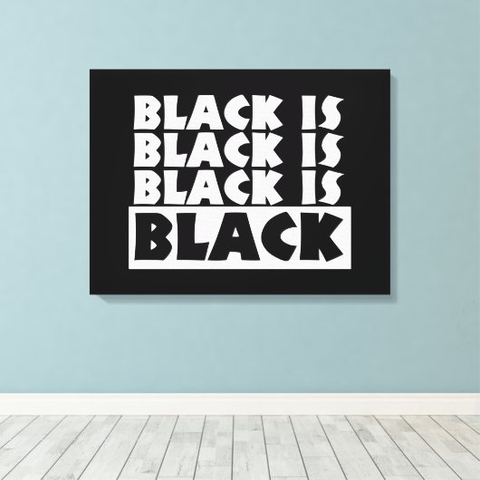 Schwarz Leinwanddruck (Insitu (Holzboden))