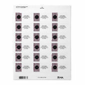 Schwarz-Leopard-Farbdruck in rosa Schwarz mit Mono Adressaufkleber (Vorne)