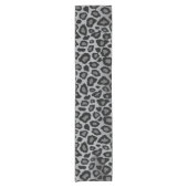 Schwarz-Leopard-Muster Kurzer Tischläufer (Vorderseite)
