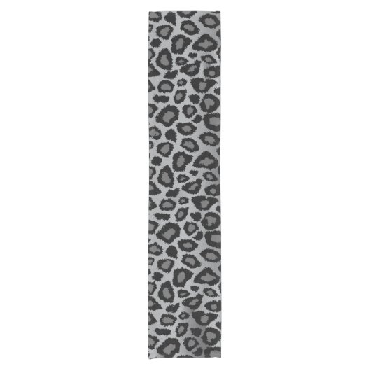 Schwarz-Leopard-Muster Kurzer Tischläufer (Vorderseite)
