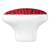 Schwarz-Leopard-Tierdruck Keramikknauf (Seitenansicht)