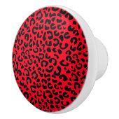 Schwarz-Leopard-Tierdruck Keramikknauf (Rechts)
