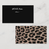Schwarz-Leopard-Vorderseite Visitenkarte (Vorne/Hinten)