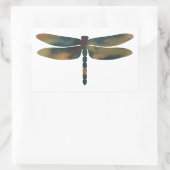 Schwarz-Libelle-Sticker Rechteckiger Aufkleber (Tasche)