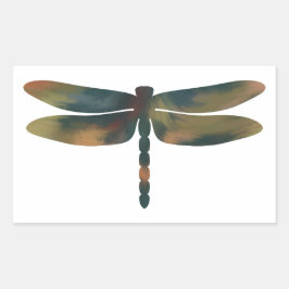 Schwarz-Libelle-Sticker Rechteckiger Aufkleber
