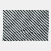 Schwarz-Lichtblau-Wellenmuster Handtuch (Horizontal)