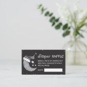 Schwarz liebt den Mond und den Rücken Windel Visitenkarte (Stehend Vorderseite)