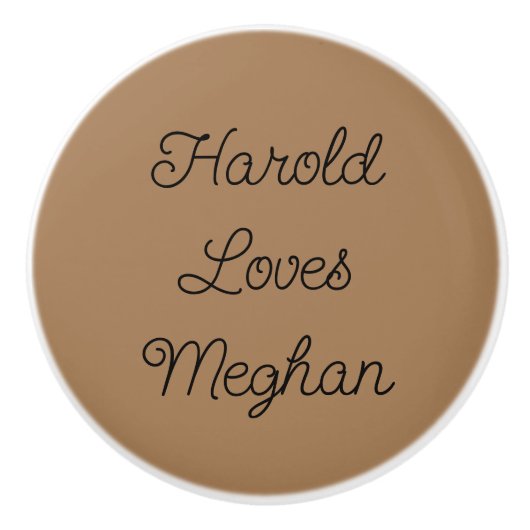 Schwarz-Light-Brown-Romantik Keramikknauf (Vorderseite)