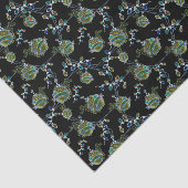 Schwarz Light Neon Glow Xmas String Lights Ornamen Seidenpapier (Ausschnitt)