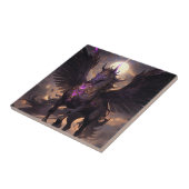 Schwarz Lila Einhorn Fantasy Kunst, Dichtung und M Fliese (Seite)