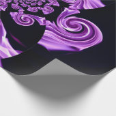Schwarz Lila Geschenkpapier (Ecke)