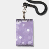 Schwarz & Lila Glam Sweet 16 Ausweis (Back with Lanyard)
