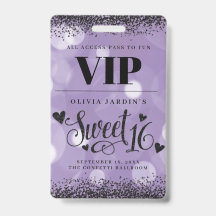 Schwarz & Lila Glam Sweet 16