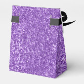 Schwarz & Lila Glitzer Niedlich Chic Vielen Dank f Geschenkschachtel (Rückseite)