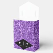 Schwarz & Lila Glitzer Niedlich Chic Vielen Dank f Geschenkschachtel (Geöffnet)