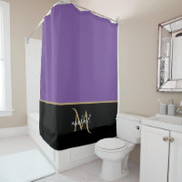 Schwarz | Lila & Gold Monogram Elegant Luxury