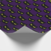Schwarz-lila Halloween-Muster Geschenkpapier (Ecke)