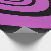 Schwarz-Lila-Hypnotic-Herz-Liebe-Muster Geschenkpapier (Ecke)