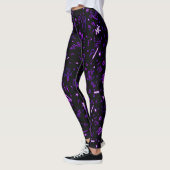 Schwarz Lila Leggings (Links)
