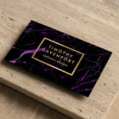 Schwarz-Lila-Marmor-Designer Visitenkarte