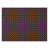 Schwarz Lila Orange Punkte-Muster Tischdecke (Vorderseite (Horizontal))
