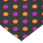 Schwarz Lila Orange Punkte-Muster Tischdecke (Schrägansicht)