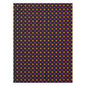Schwarz Lila Orange Punkte-Muster Tischdecke (Vorderseite)