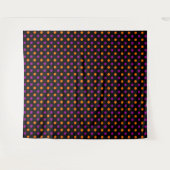 Schwarz Lila Orange Punkte Muster Wandteppich (Vorderseite (Horizontal))
